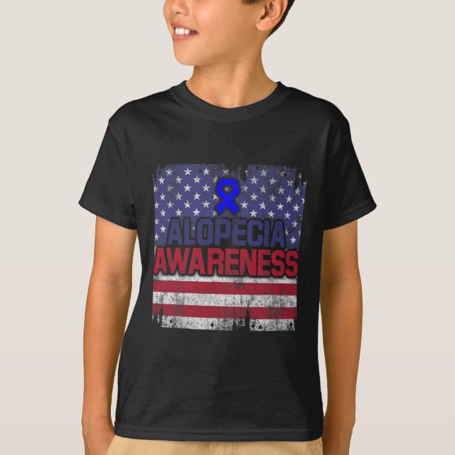 Alopecia Awareness Hair Loss Warrior Fights Surviv T-Shirt (Front)