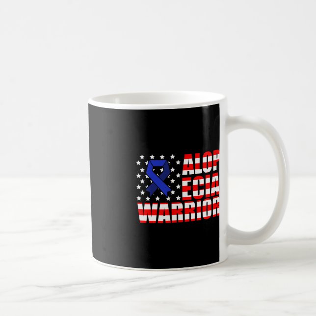Alopecia Awareness Hair Loss Warrior Medical Survi Coffee Mug (Right)