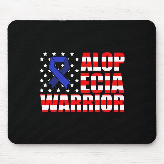 Alopecia Awareness Hair Loss Warrior Medical Survi Mouse Pad (Front)