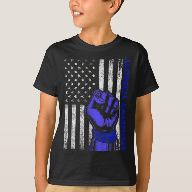 Alopecia Awareness Hair Loss Warrior Prevent Survi T-Shirt (Front)