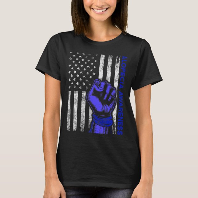 Alopecia Awareness Hair Loss Warrior Prevent Survi T-Shirt (Front)