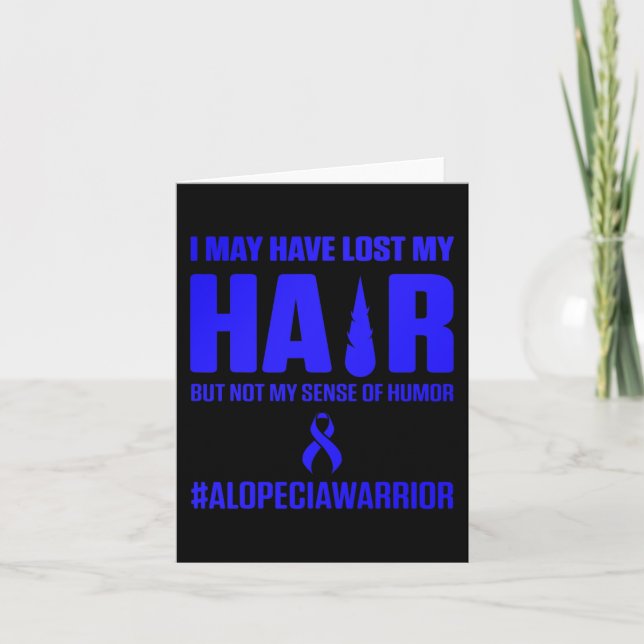 Alopecia Awareness Hair Loss Warrior Survivor  Card (Front)