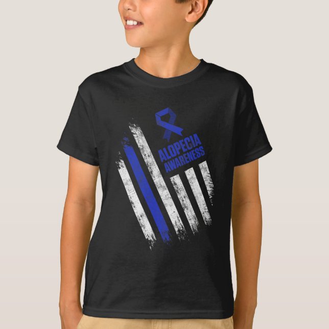 Alopecia Awareness Hair Loss Warrior Tackle Surviv T-Shirt (Front)