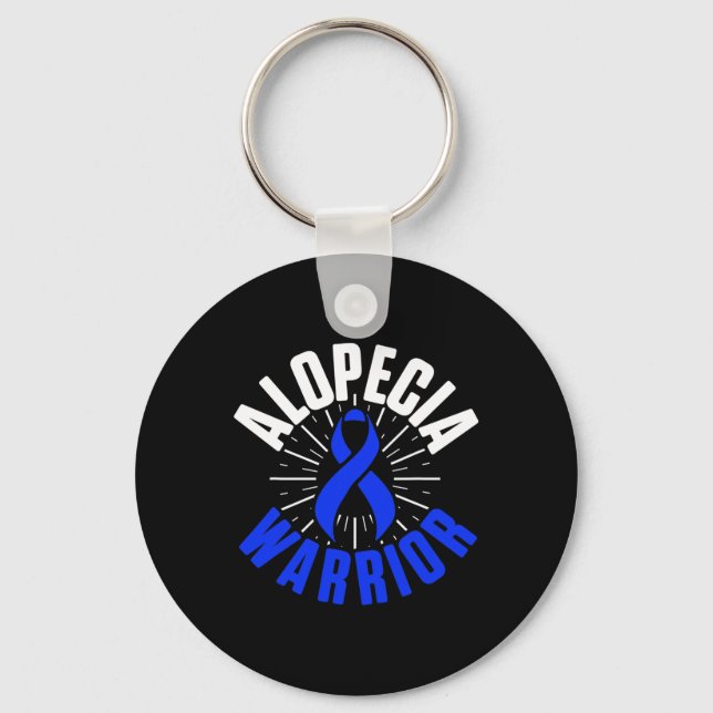 Alopecia Awareness Hair Loss Warrior Therapeutic S Keychain (Front)