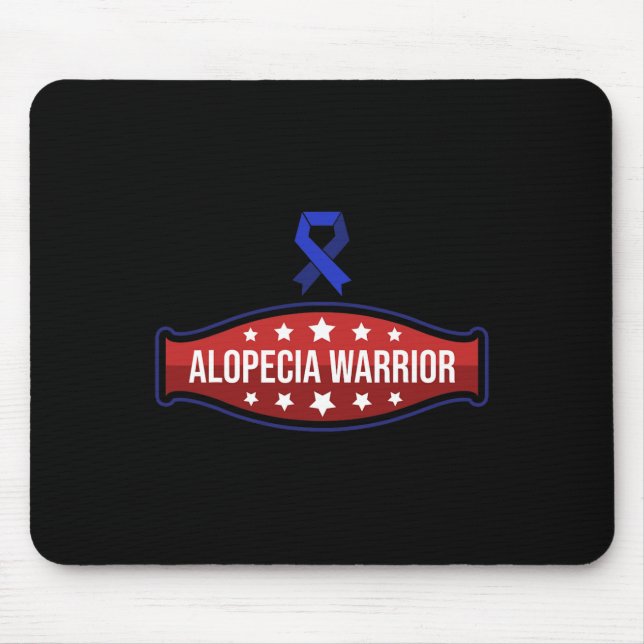 Alopecia Awareness Hair Loss Warrior Therapy Survi Mouse Pad (Front)