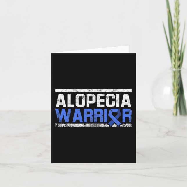 Alopecia Awareness Hair Loss Warrior Tool Flag Sur Card (Front)