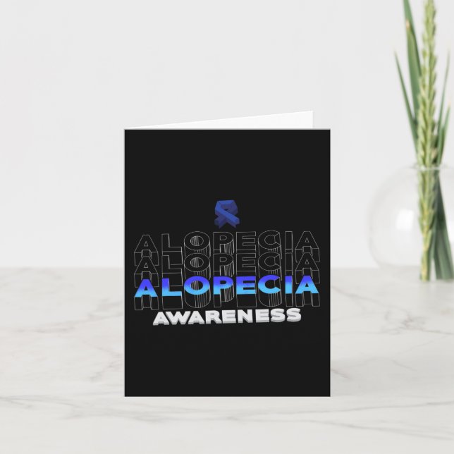 Alopecia Awareness Hair Loss Warrior Winning Survi Card (Front)