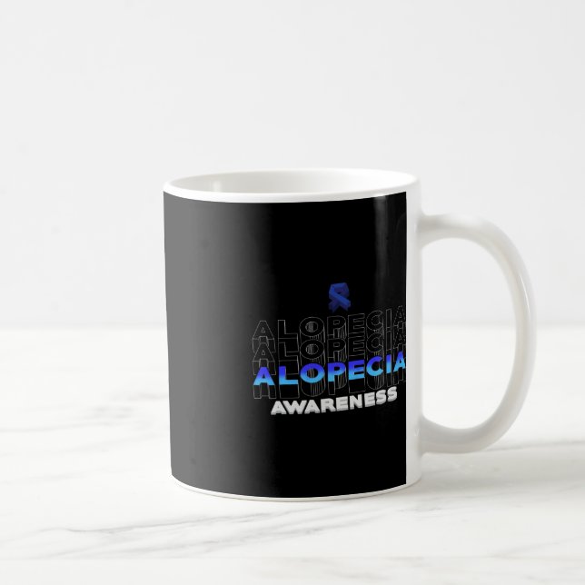 Alopecia Awareness Hair Loss Warrior Winning Survi Coffee Mug (Right)