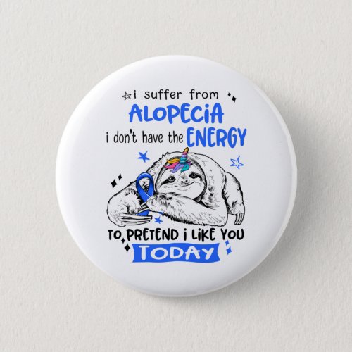 Alopecia Awareness Month Ribbon Gifts Button