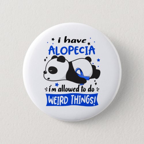 Alopecia Awareness Month Ribbon Gifts Button