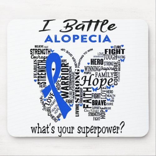 Alopecia Awareness Month Ribbon Gifts Mouse Pad