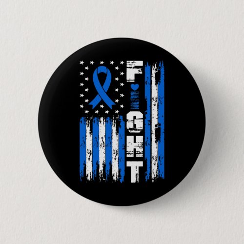 Alopecia Awareness Patriotic Usa American Flag Blu Button