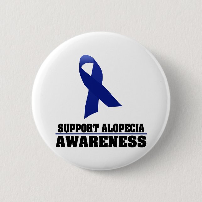 Alopecia Awareness Pinback Button (Front)