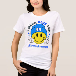 Alopecia Awareness Ribbon Support Gifts Tri-Blend Shirt
