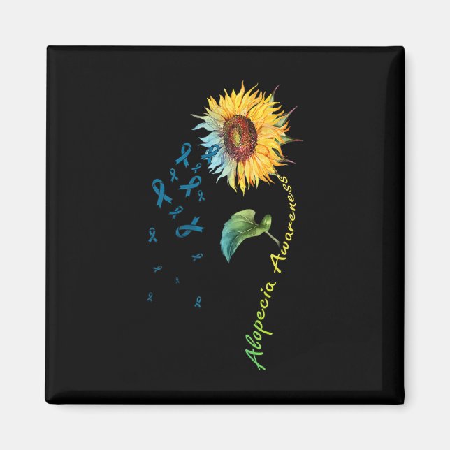 Alopecia Awareness Sunflower 1 Magnet (Front)