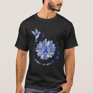 Alopecia Awareness Sunflower Hummingbird Ribbon T-Shirt