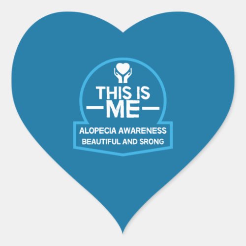 alopecia awareness Support Gifts Heart Sticker