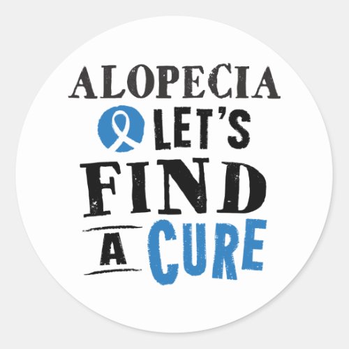 Alopecia Lets Find A Cure Support Ribbon Stickers