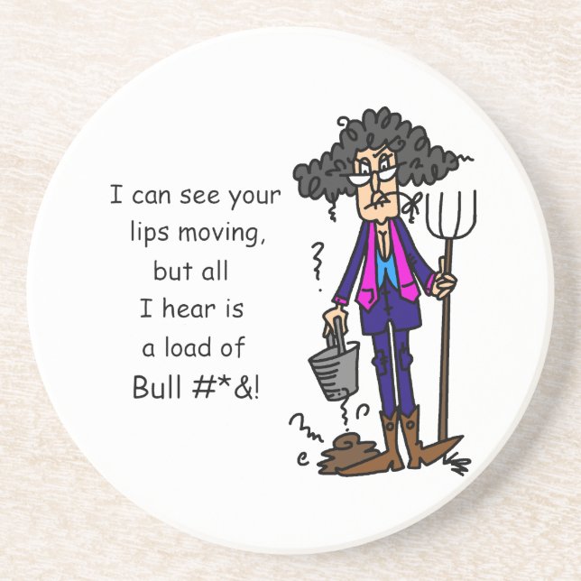 Alot of BS Sandstone Coaster (Front)