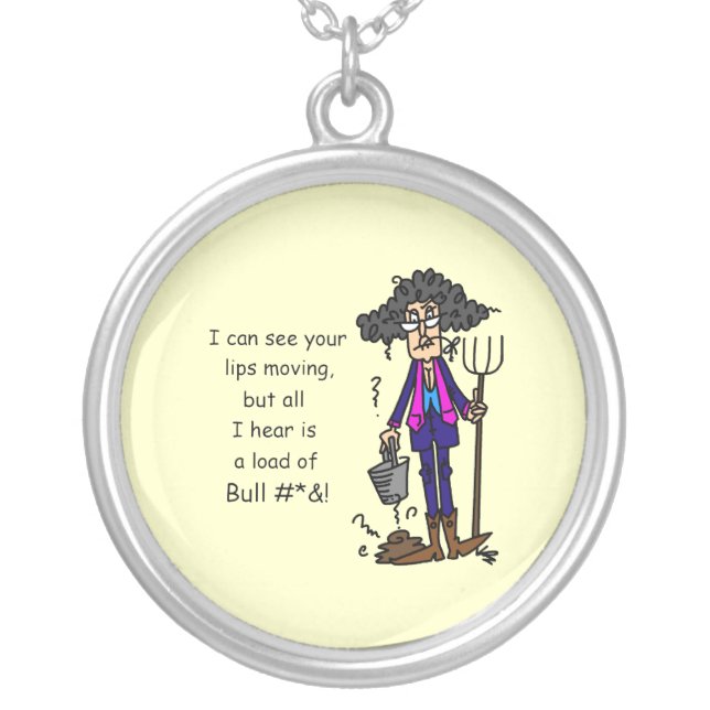 Alot of BS Silver Plated Necklace (Front)