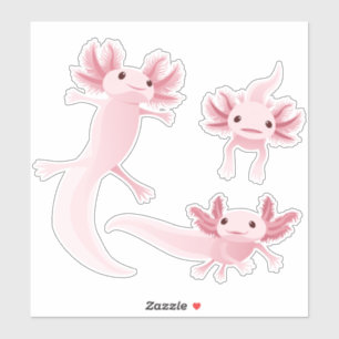 Alotta Pink Axolotls 3 Sticker Set
