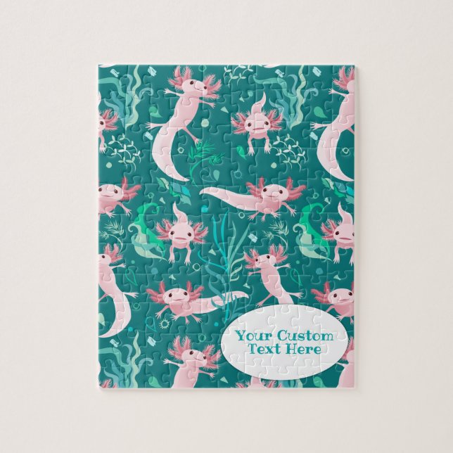 Alotta Pink Axolotls Custom Jigsaw Puzzle (Vertical)