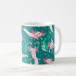 Alotta Pink Axolotls On Teal Mug at Zazzle