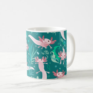 Cute & Funny Snaxolotl Adorable Snacking Axolotl' Two-Tone Mug