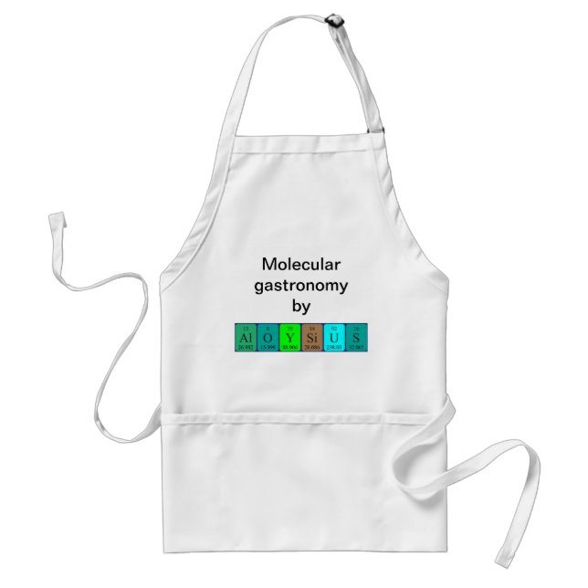 Aloysius periodic table name apron (Front)