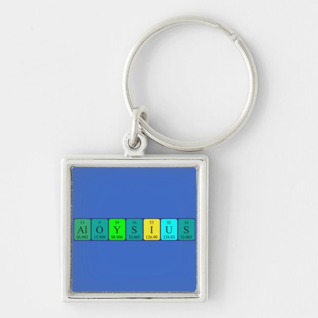 Aloysius periodic table name keyring (Front)