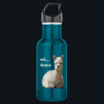 Alpaca 18oz Water Bottle<br><div class="desc">Our alpaca water bottle has one of my favorite alpaca pictures on the front. It is a great alpaca gift for anyone that loves alpacas! The water bottle is fully customizable with several colors to choose from.</div>
