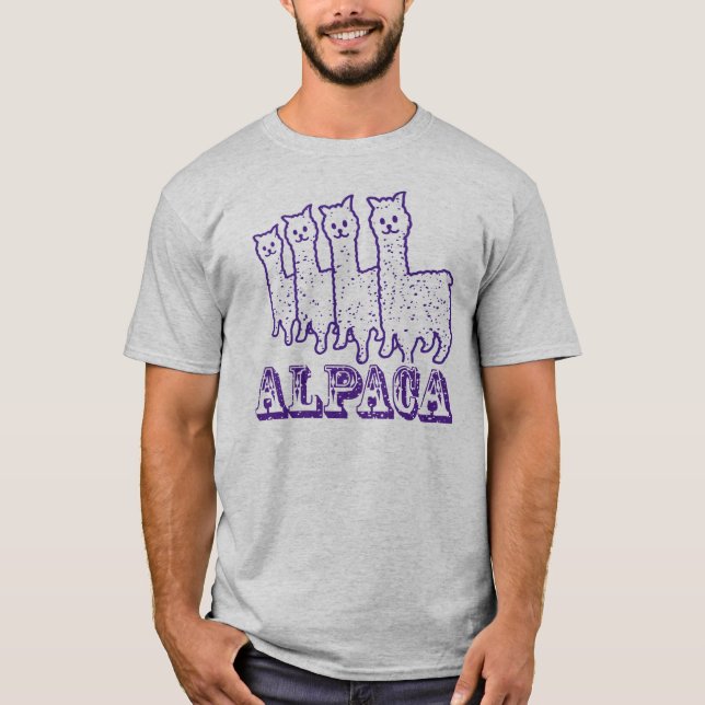 Alpaca 4 Purple Line T-Shirt (Front)