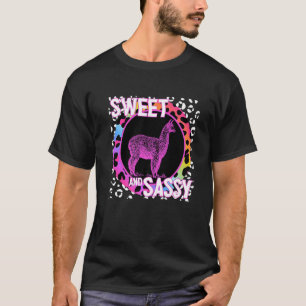 Alpaca 90s Nostalgia Rainbow Leopard Print Tropica T-Shirt