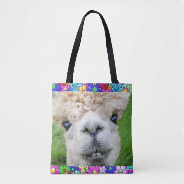 ALPACA ALL OVER PRINT TOTE BAG (Front)