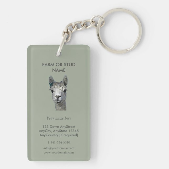 Alpaca Alpakka Alpaka Alpaga Keychain (Back)