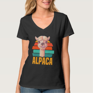 Alpaca And Llama Animal Animals Alpaca Hike Llama T-Shirt