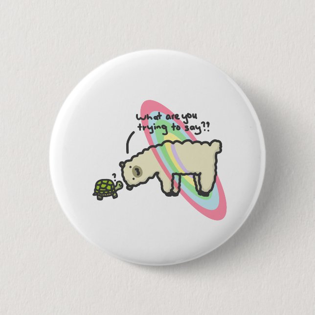 Alpaca and Tortoise Button (Front)