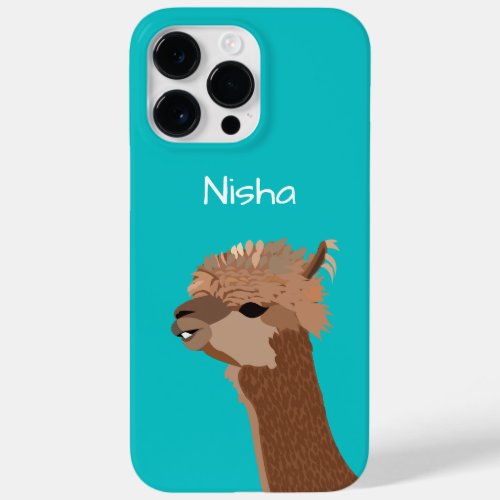 Alpaca Animal Illustration Personalized  Case_Mate iPhone 14 Pro Max Case
