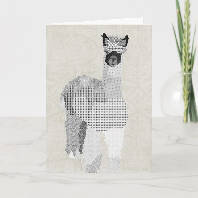 Alpaca Art Thank You Card (Front)