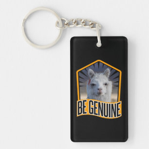 Alpaca Be Genuine Quote - Llama Lover Keychain