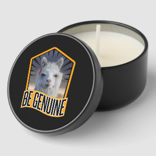 Alpaca Be Genuine Quote - Llama Lover Mini Candle Favors