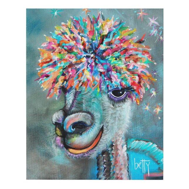 Alpaca - Betty 2 wrapped faux canvas (Front)