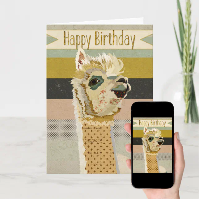 Alpaca Birthday Card | Zazzle