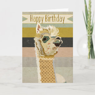Alpaca Birthday Card