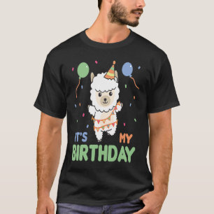 Alpaca Birthday For Kids It's My Birthday T-Shirt