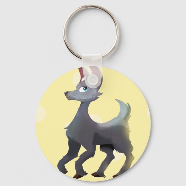 Alpaca Bunny - Ultimate Gray/Illuminating Keychain (Front)