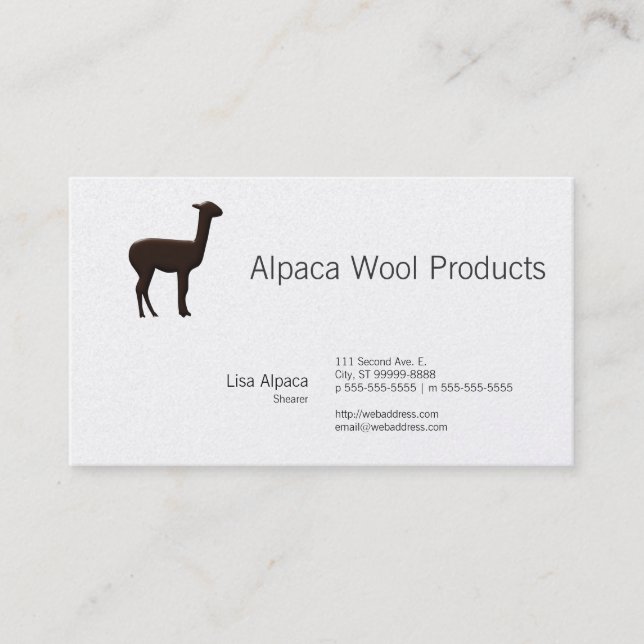 Alpaca Business Card (Front)