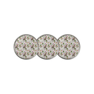 Alpaca Cactus Floral Pattern Animal Lover Golf Ball Marker
