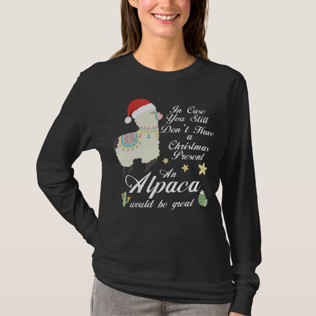 Alpaca Christmas Gift Women Llama Alpaca T-Shirt (Front)