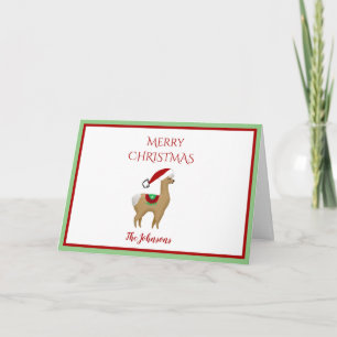Alpaca Christmas Holiday Christmas Greeting Card